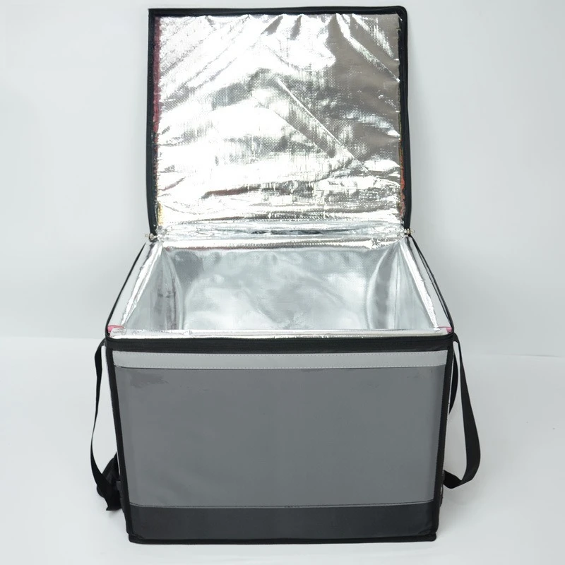 Large capacity double shoulder Oxford cloth takeaway incubator Aluminum foil fresh and cold outdoor cold chain distribution box
