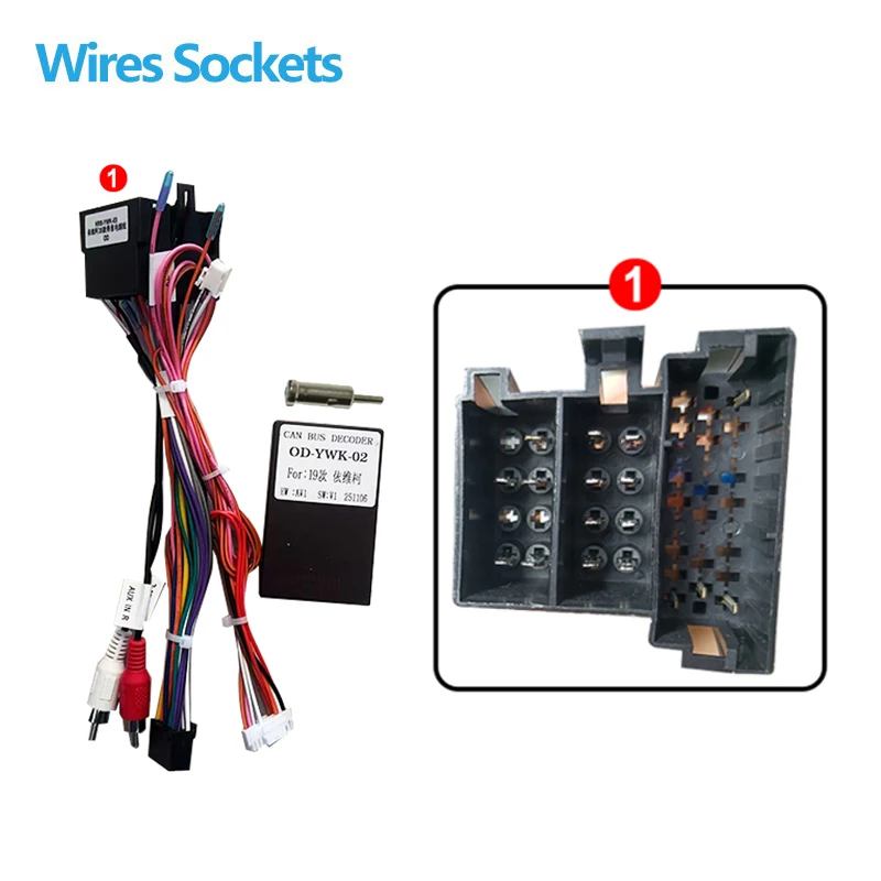 16pin android Car Radio stereo Canbus box Wiring plug Harness cable adapter For Iveco Daily Bronte KLEN 2013 2019
