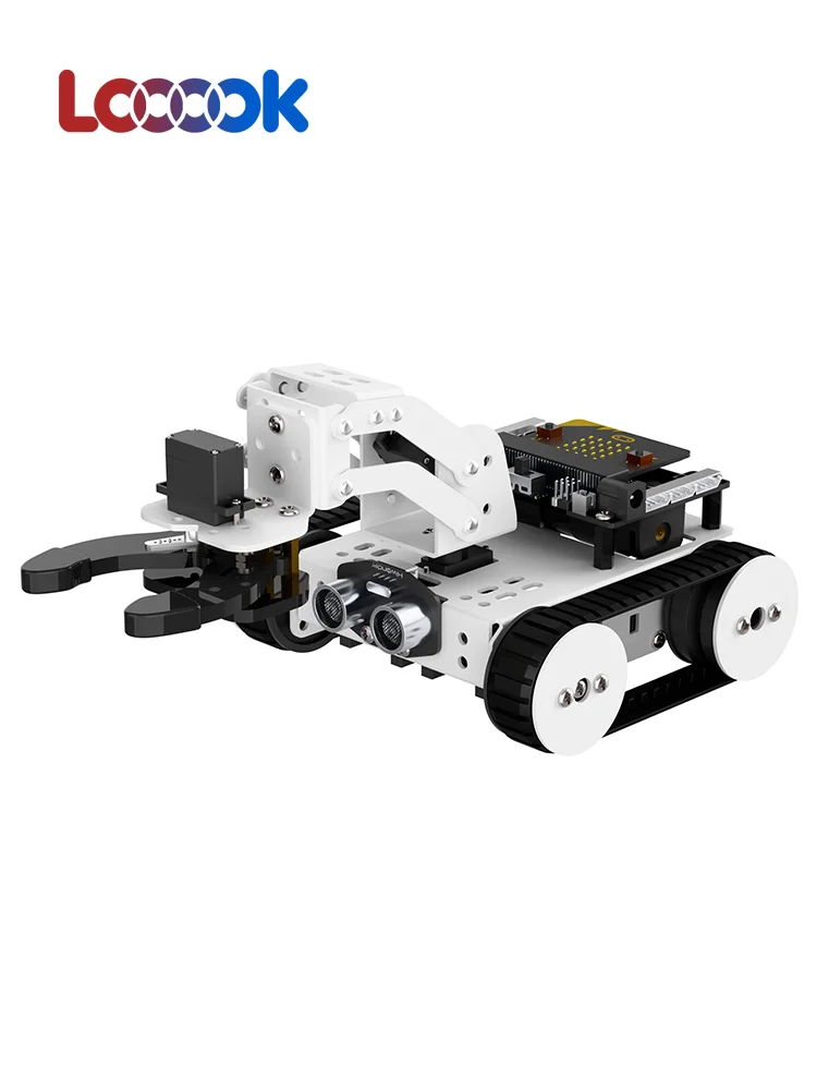 Qtruck Intelligent Patrol Handling Robot Car Graphical Programming Educational Kit Compatible with Microbit Development Board