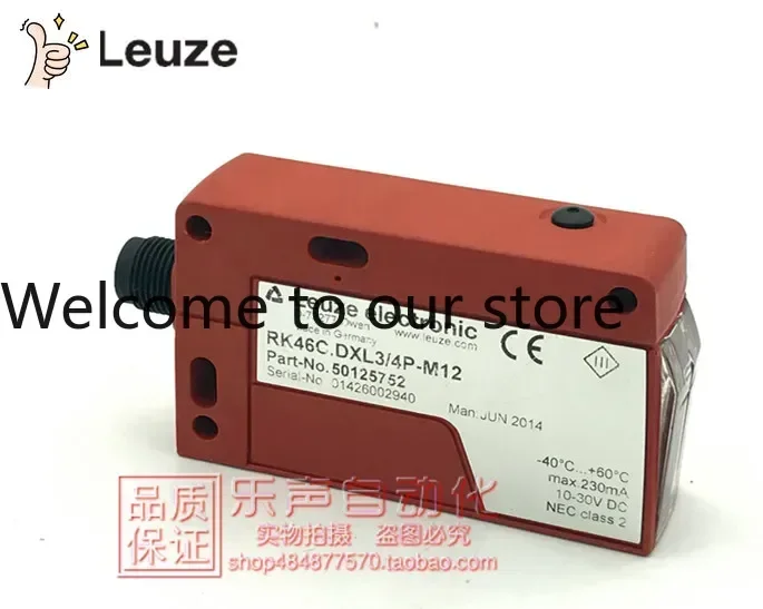 2026.4 RK46C.DXL3/4P-M12 Original German LEUZE/ Lloyd Sensor Lens Reflection Photoelectric Switch