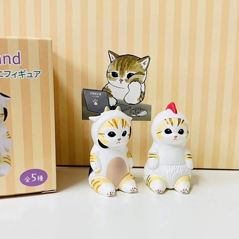 Mofusand Cats Figure Cos rekin figurki akcji z Anime rekin Cat Gashapon zabawki Kawaii ozdoby modelowe lalki na prezent dla dzieci