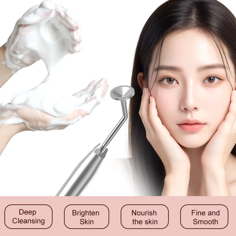 VLVEE nouvelle Machine professionnelle de beauté à bulles dispositif de nettoyage du visage mousse Dense 3 vitesses réglage de la vitesse peau plus brillante