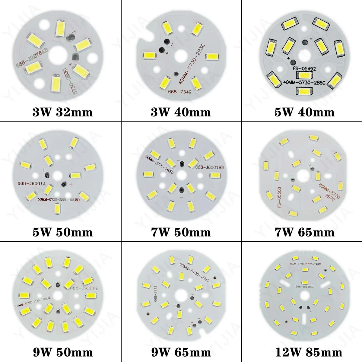 10pcs High Power SMD5730 Light Board 3W 5W 7W 9W 12W 15W 18W 24W Lamp Panel PCB With LED For DIY Ceiling Light LED Bulb Light