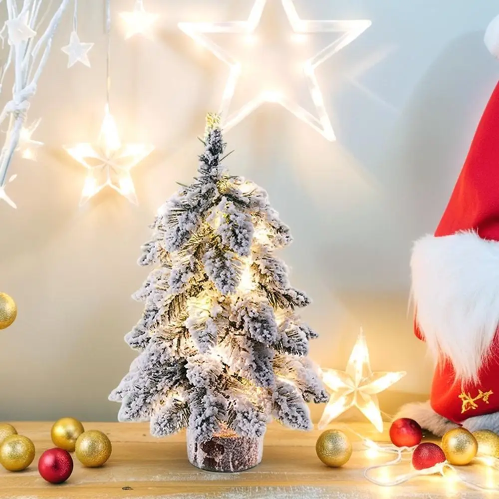 

45cm Mini Christmas Tree Home Decoration PVC Artificial Xmas Ornaments Small Christmas Tree Party New Year-No Battery