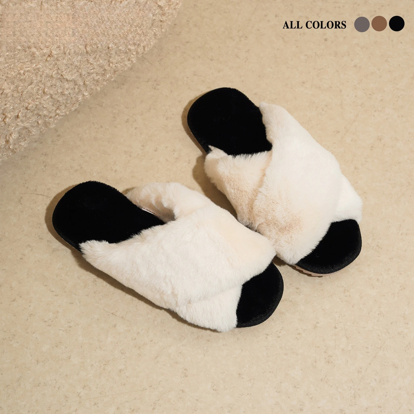 

Тапочки Mao Mao женские осенне-зимние модные хлопковые тапочки с мягкой подошвой, теплые, для дома, универсальные, классические