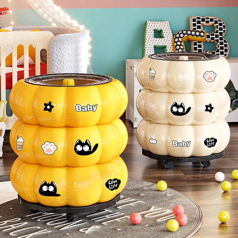 

Pulley Movable Waste Bins High-quality Appearance Level Storage with Lid Waste Bins High-end Feel Kitchen Home Spazzatura JTW