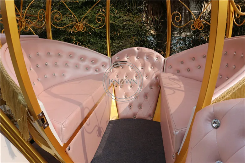 Classical Victoria Royal Horse Drawn Carriage Luxury Wedding Garden Style Two Wheel Led Light Horse Carriages