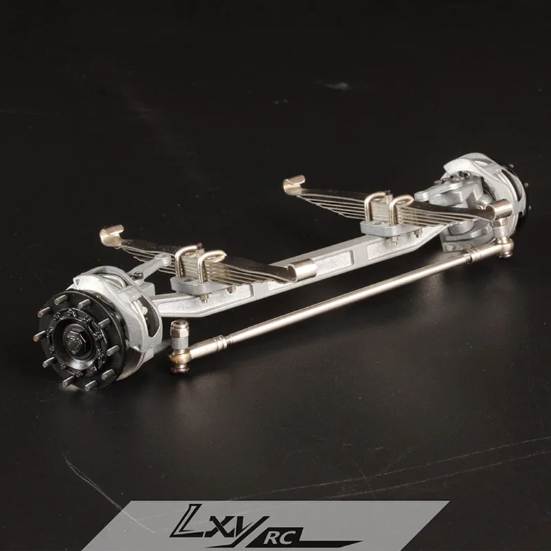 1:14th Scale Metal Simulation Bearing Front Axle with Inclination for Tamiya RC Truck SCANIA 770S R620 BENZ Arocs Car