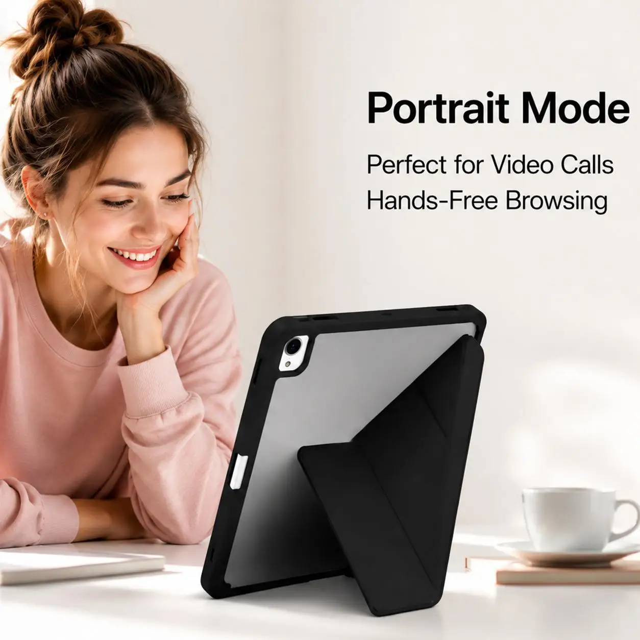 For iPad Air 11 inch 2026 / 2025 / 2024 XDcase Rice Grain Texture Y-fold Holder Smart Tablet Leather Case with Pen Slot