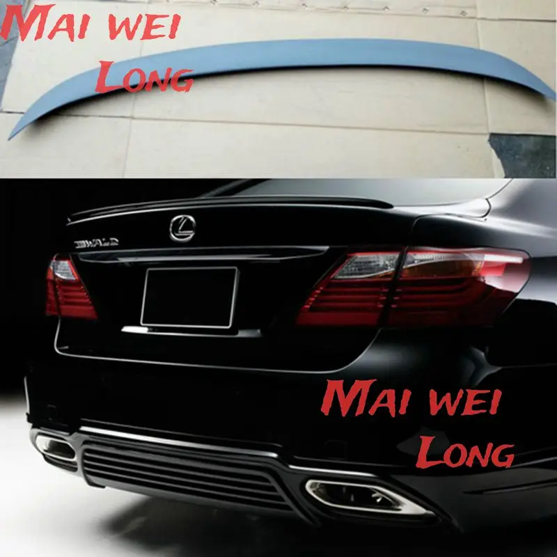 

For Lexus LS460 LS600 LS400 LS430 Spoiler PU Material Car Rear Wing Primer Color Rear Spoiler For Lexus Spoiler 2005-2012