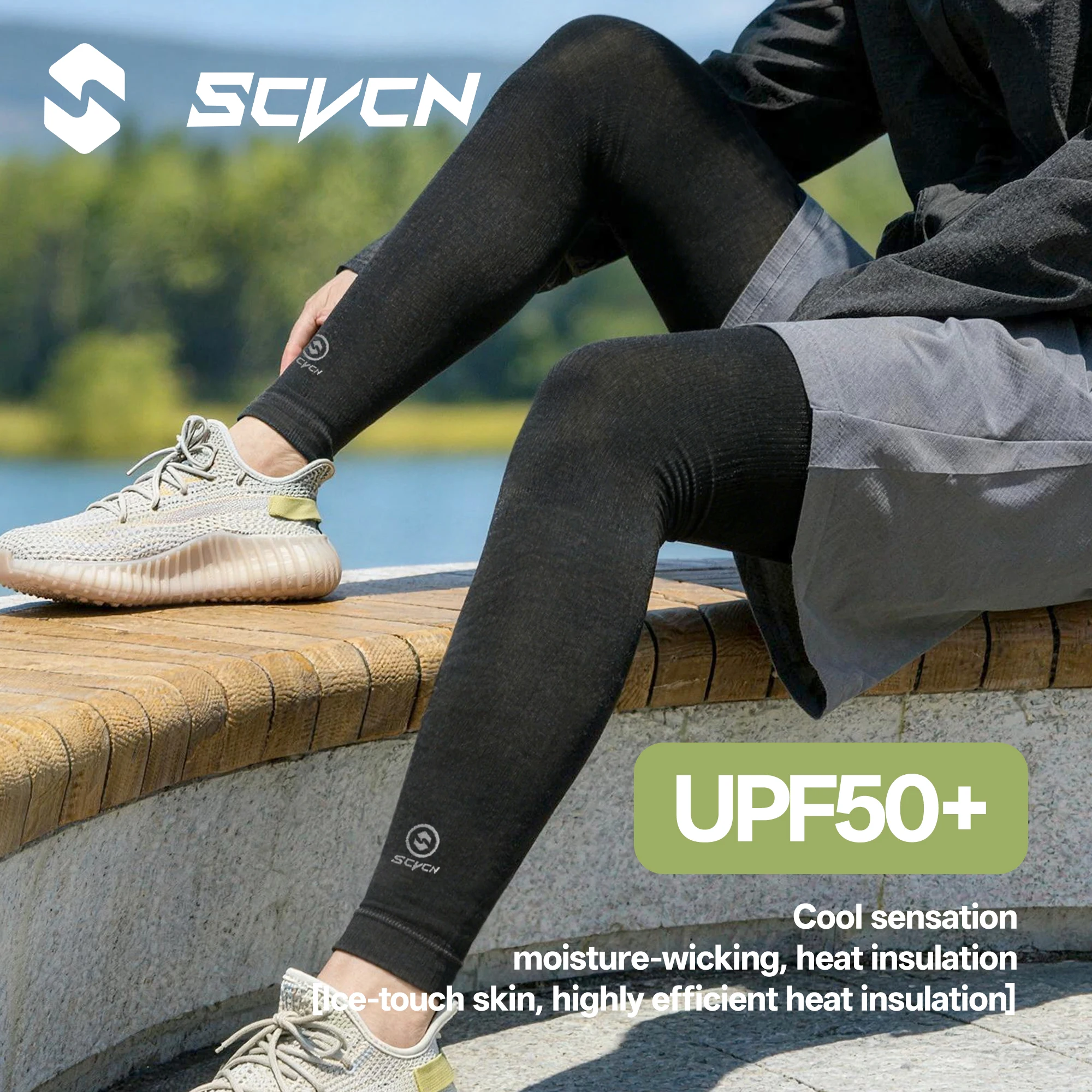 SCVCN Bike  Sports Arm Sleeve Sun Anti-UV Leg Sleeves Ice Fabric Bicycle Leg Sleeve Run Fitness Cycling Arm Warmers Leg Sleeve