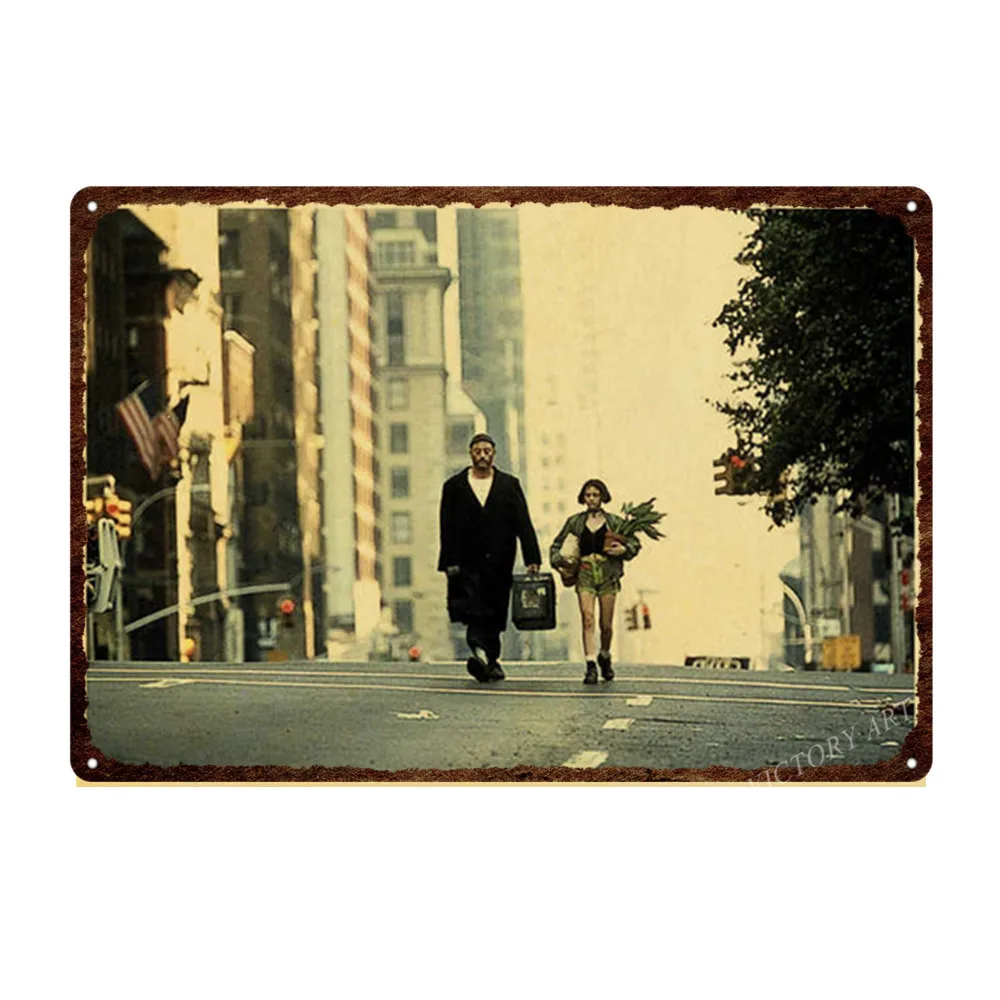 

Classic Movie Leon The Professiona Metal Poster Vintage Decor Metal Tin Sign Plate Room Iron Painting Plaque Garage Home Decor