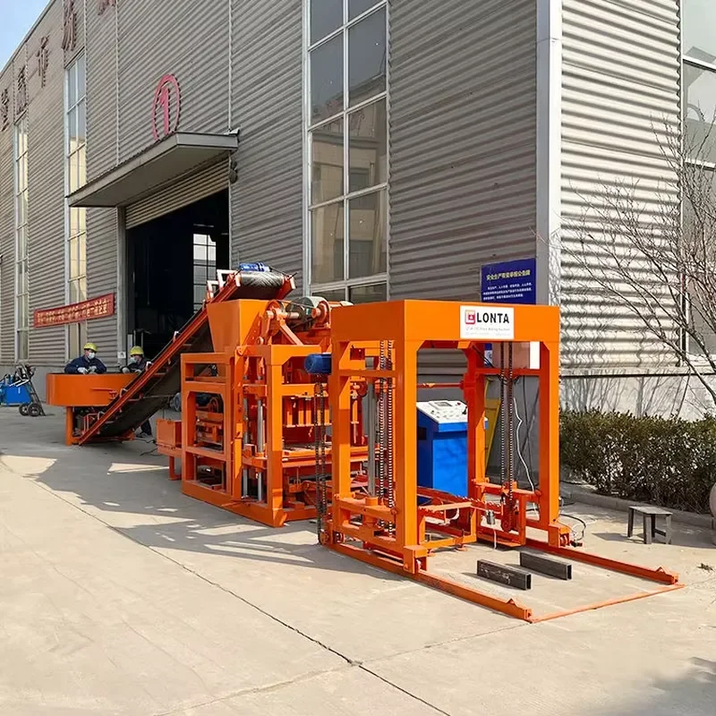 LONTA QTJ4-25 Fully Automatic 4 6 8 9 Inch Interlock Hollow Paver Mould Cement Concrete Brick Block Making Machine Brique