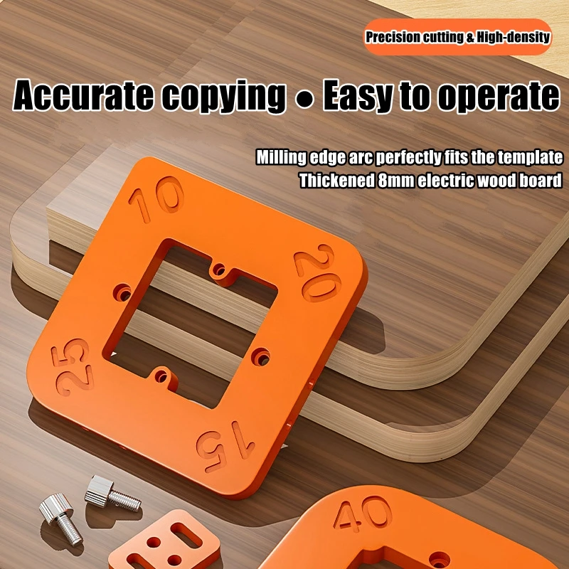 ไม้ Router มุมรัศมีแม่แบบ Jig R10 to R50 Routing มุมโค้งมิลลิ่งวงกลม Radian ความแข็ง ABS เครื่องมือ