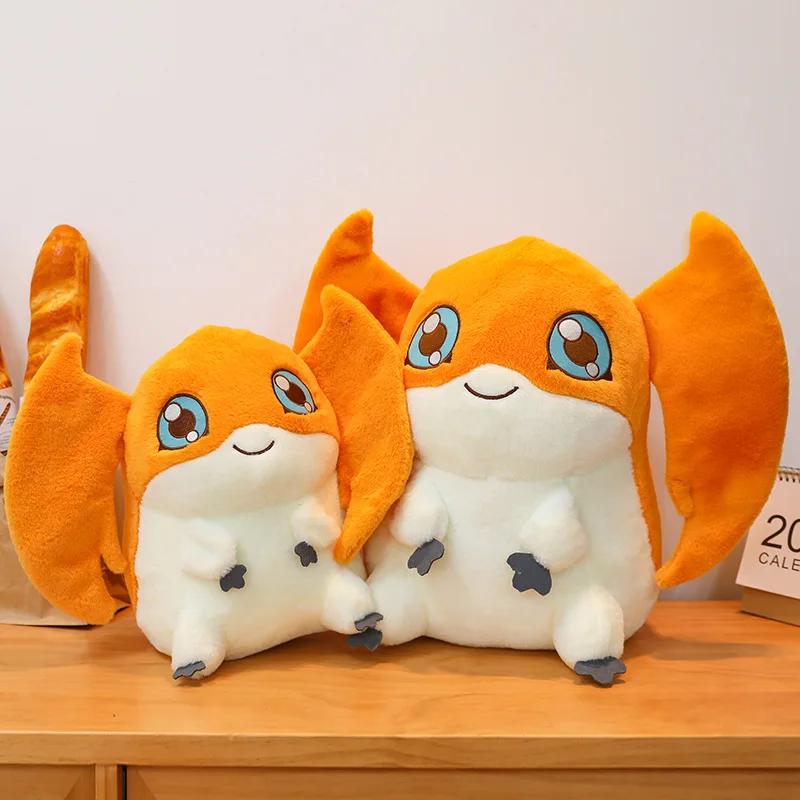 Cartoon Kawaii Patamon Sitting Pose Doll Pillow Large Sleeping Doll Plush Toy Animation Derivatives Toy For Children Kid Gift