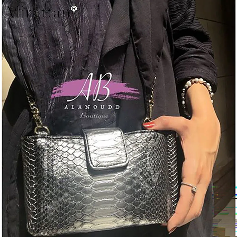 Dubai New Snake Pattern Bags 2025 Fashion High Quality Embossed PU Leather Shoulder Crossbody Bag Ladies Bag Pouch ins