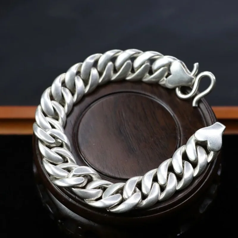 

Punk Hip Pop Men's Whip Chain Bracelet, Domineering Love Buckle Design Personality Trendy Versatile Hand Jewelry