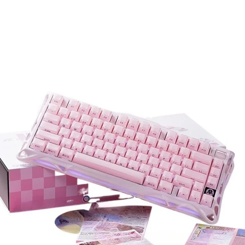Mechanical keyboard K1 pink wireless e-sports game professional office girl jelly keycap