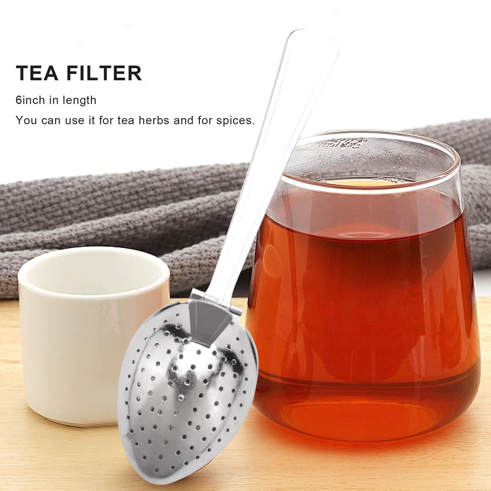 Durable Stainless Steel Tea Infuser Strainer Spoon Loose Leaf Filter Herbs Spice NEW!