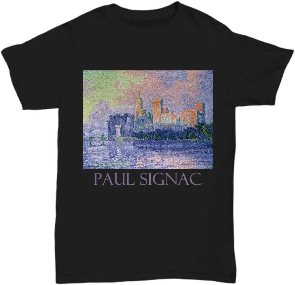 Chateau de Papes Avignon (1900) by Paul Signac - Tees Y2K tops Unisex Summer Short Sleeve