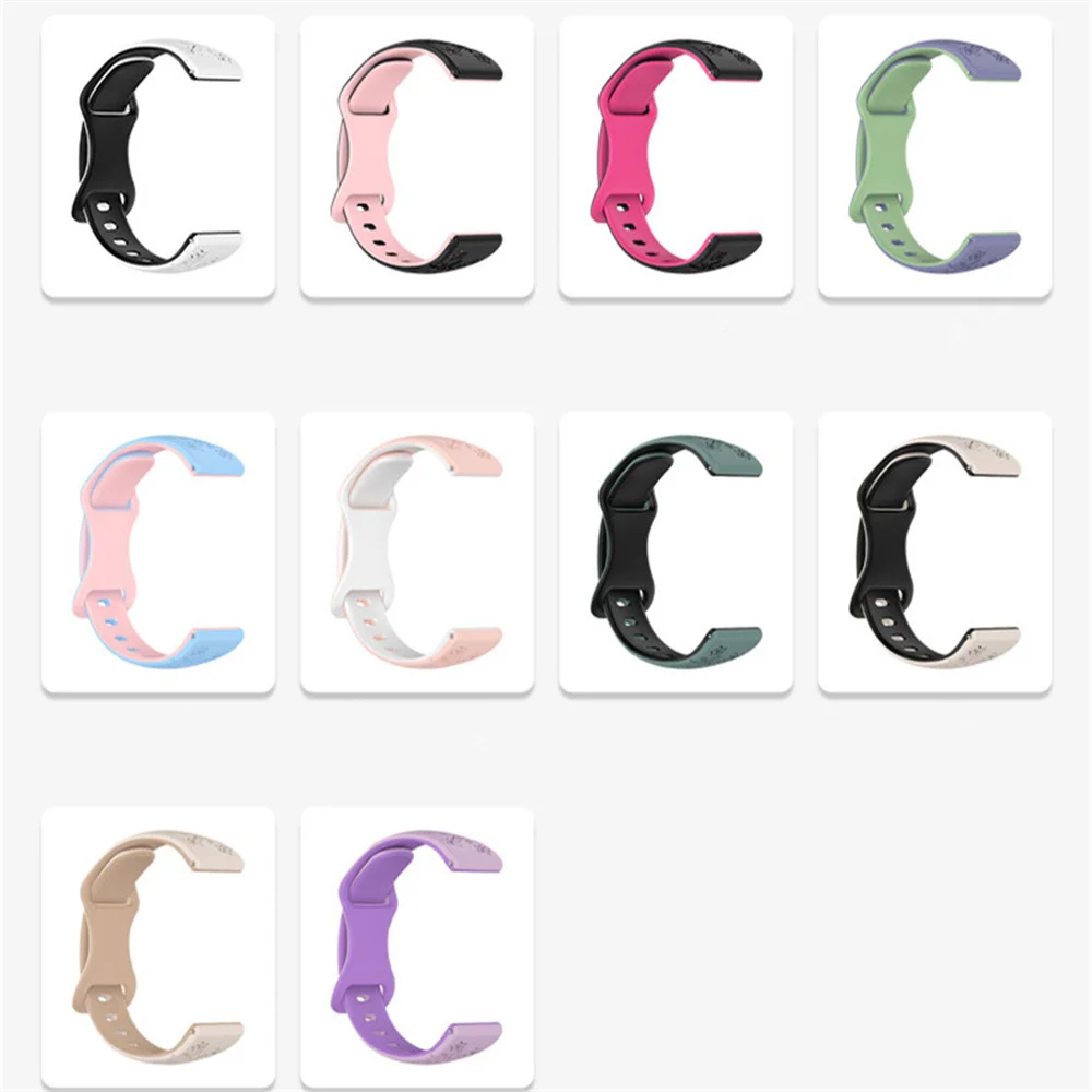 12mm 16mm 18mm 20mm 22mm universal liberação rápida silicone cores duplas pulseira de relógio cinto à prova dwaterproof água para huawei relógio gt4 pequeno pré