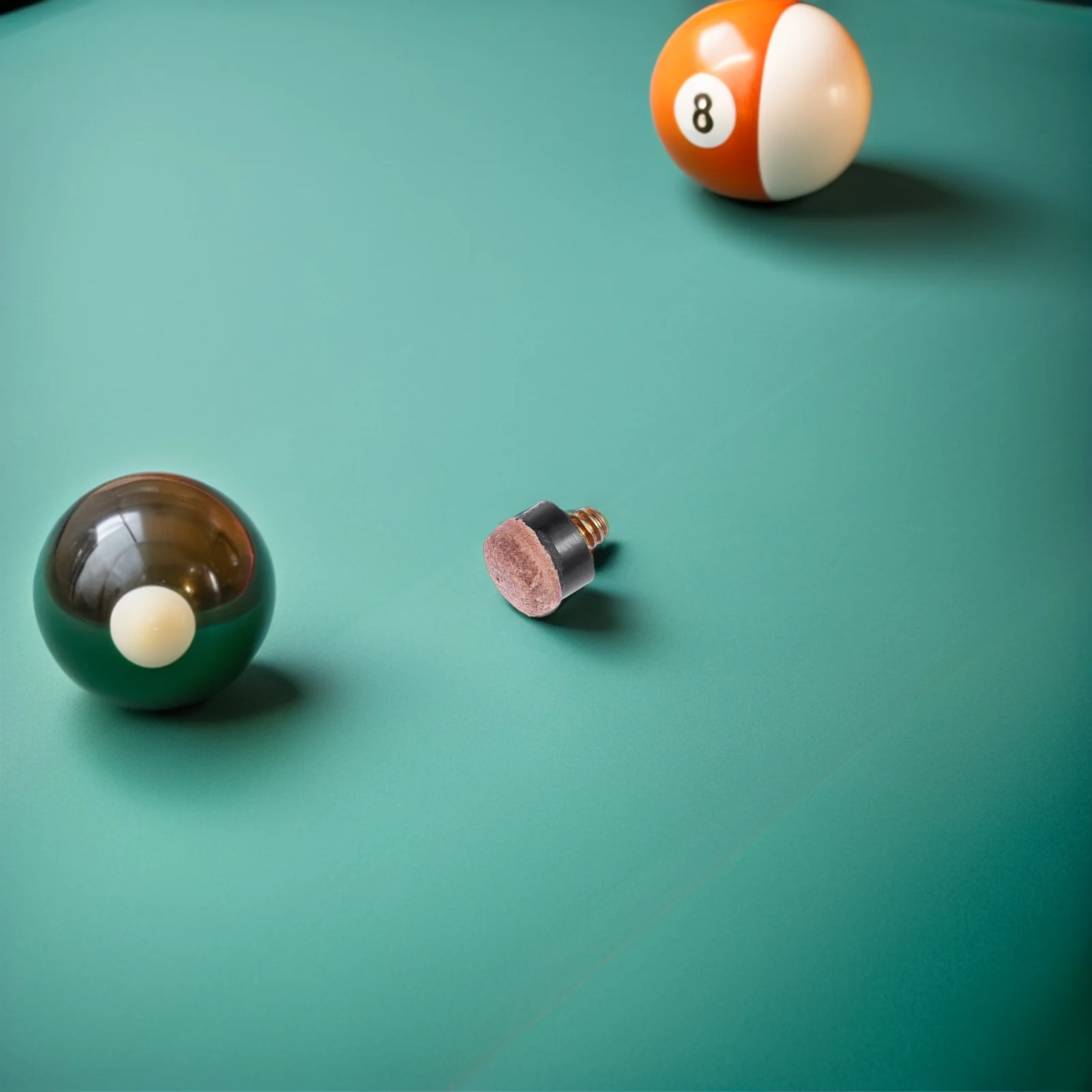 

20 Pcs Billiard Cue Tip Screw on Pool Tips Head Synthetic Replacement Kit: