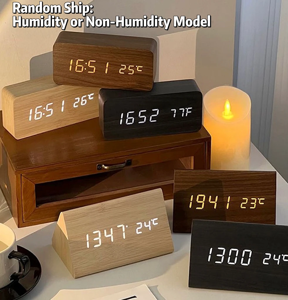 LED Bedside Alarm Clock with Sound Control Night Light USB Charging Temperature Display