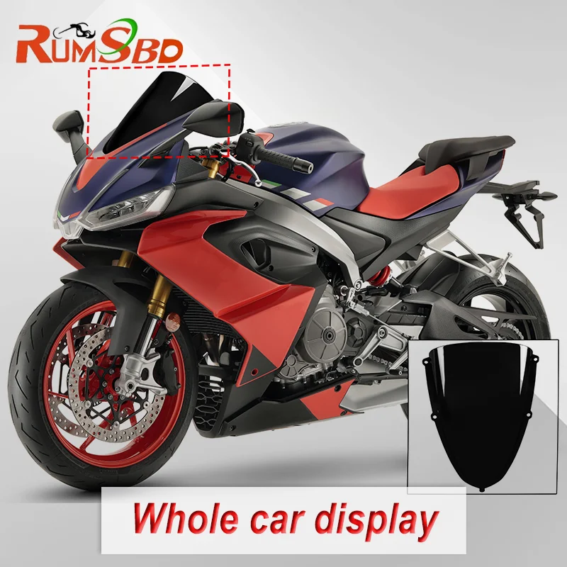 Motorcycle Double Bubble Front Windshield Windscreen Wind Deflector For Aprilia RS660 RS 660 2020 2021 2022 2023 2024