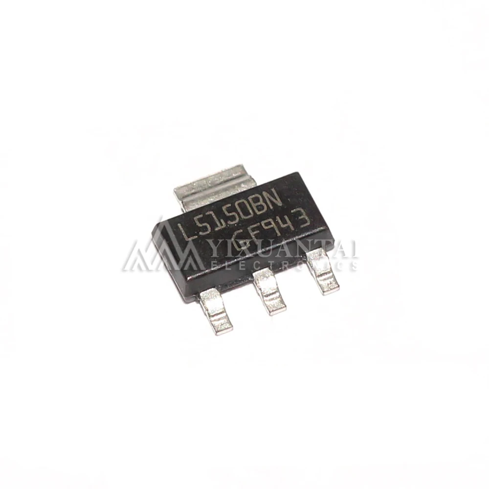 Lot de 10 pièces de composants électroniques, L5150BNTR, L5150Bouches, IC, REG, LDO, 5V, 0,15 A, SOT223, nouveau