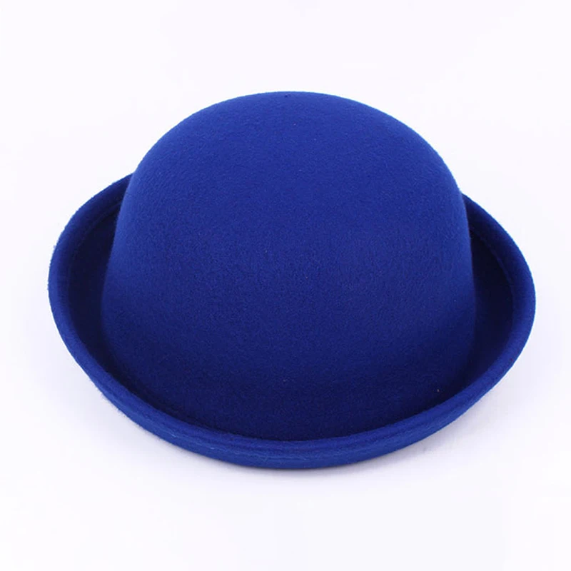 Children Adult British Retro Small Round Hat Bowling Hat Fe Classic Party Hat Rolling Church Derby Bowling Hat  Accessories