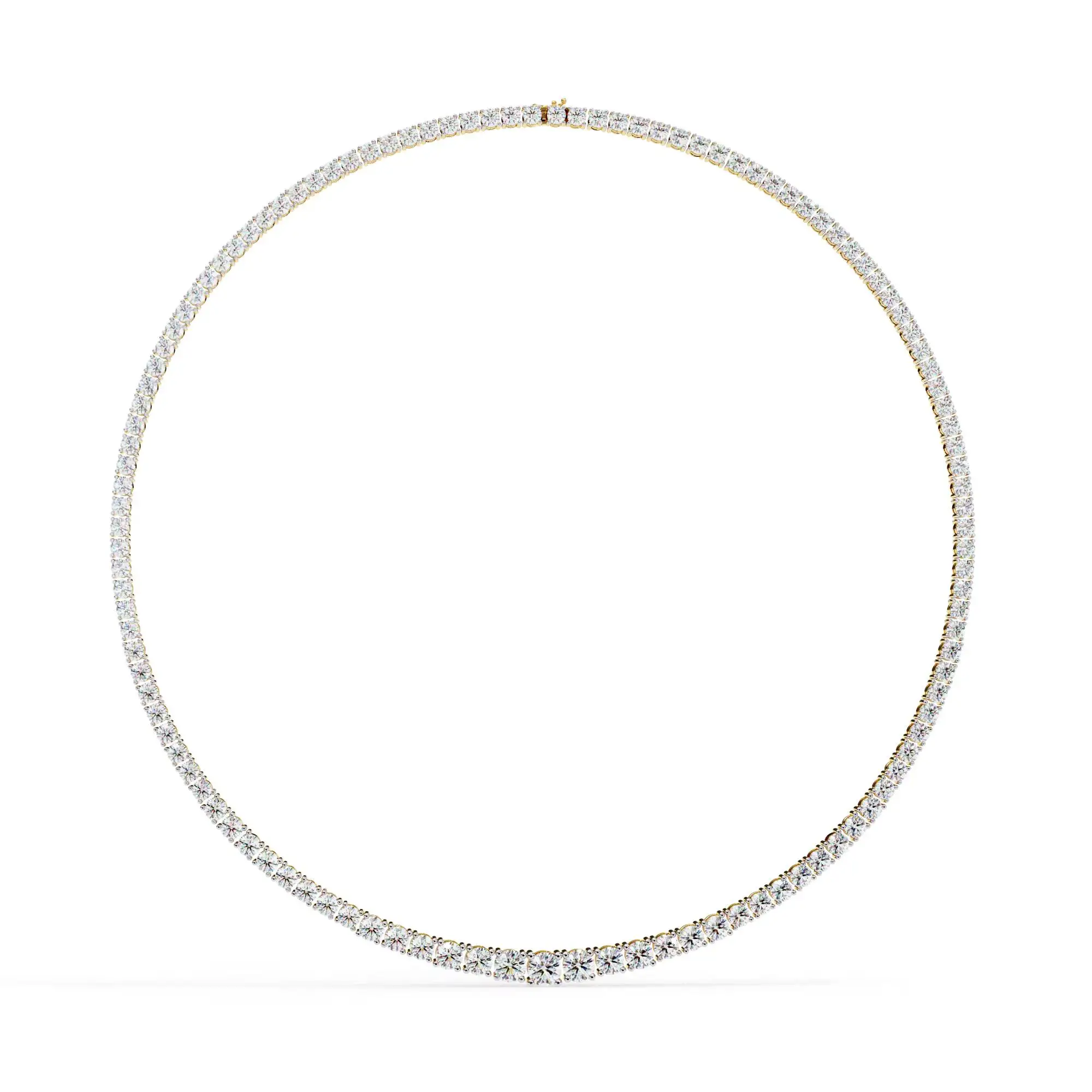 S925 necklace Moissanite Customizable 14K Solid Gold VVS Tennis Ice-Out Lab-Grown Diamond Necklace Chain for Women and Men