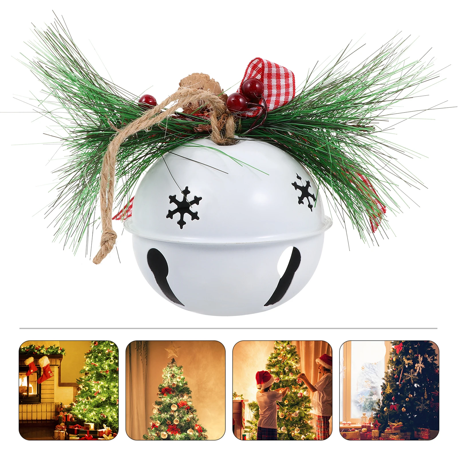 

1pc Christmas Santa Bell Decor Bright Diy Pendant For Holiday Party Ornament Craft Supply Bell Decorations Home Decor