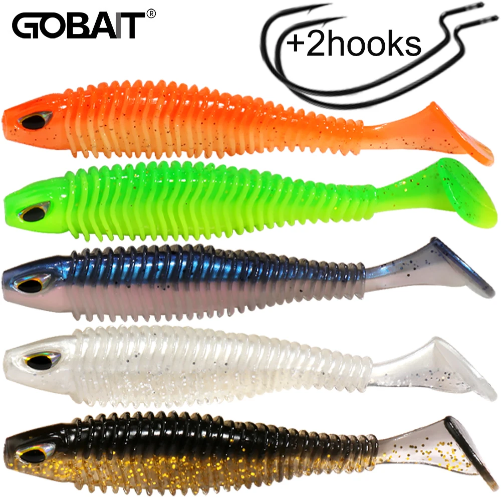 carp fishing river lures Equipment Hair Rigs, 3 Pack Carp Bait Rigs Size 2 4 6 limb line 7PCS Soft Fishing Lures 6.5cm-10.5cm