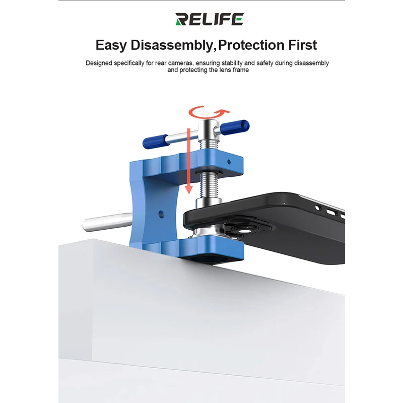 RELIFE TF4 Rear Camera Frame Disassembly Fixture Aluminum Alloy Precise Frame Rear Cover Glass Removal Frame Remover