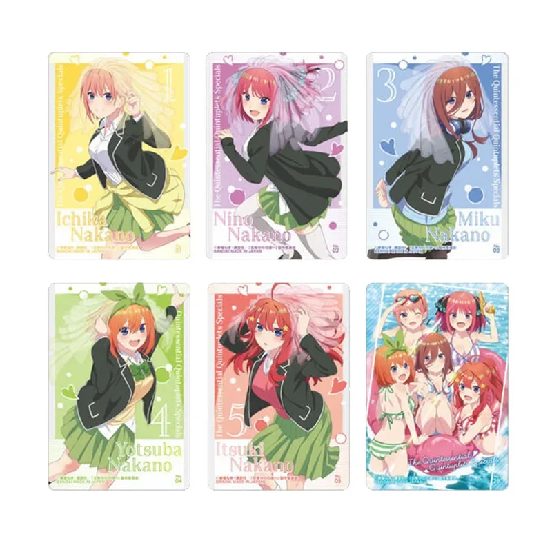 Genuine Bandai The Quintessential Quintuplets Anime Character Collection Cards Surprise Holiday Gift for Children Kids Toys