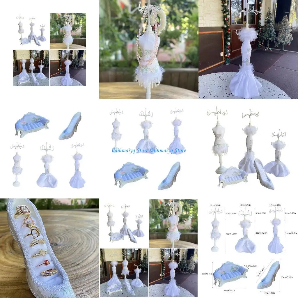 

573B Creative Jewelry Rack Model Dress High-heeled Shoes Necklace Earring Organizers