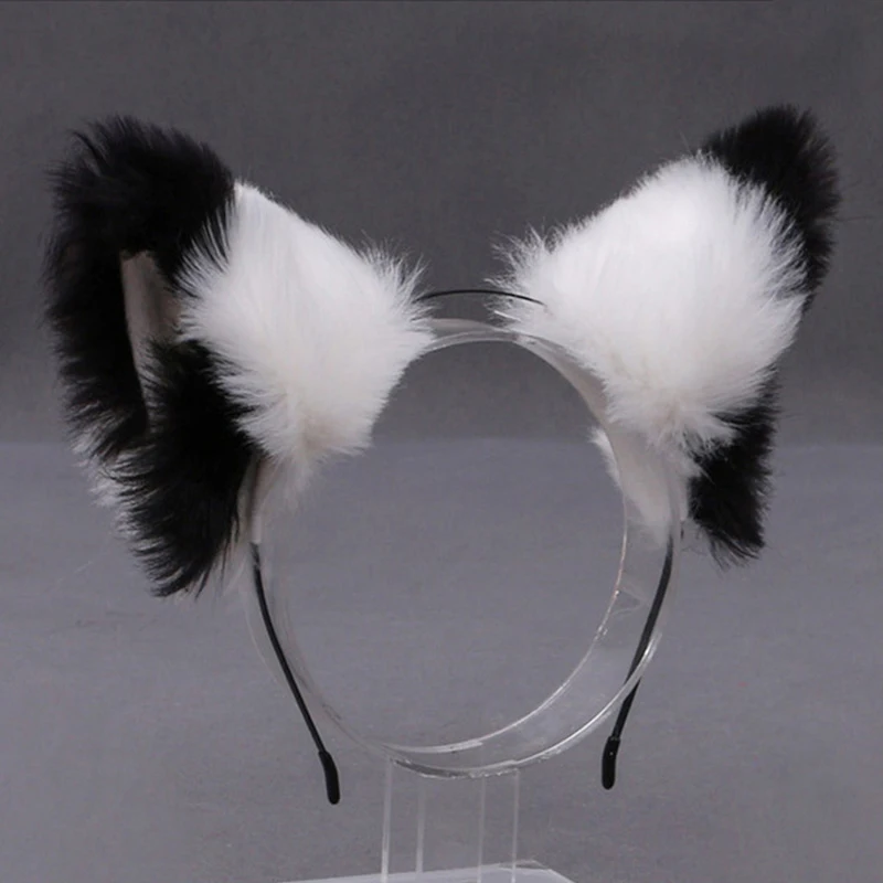 Cute Anime Cat Fox Fur Ear Hair Hoops Hairband Cosplay Hair Band Halloween Christmas Headbands Headwear Hair Accessories