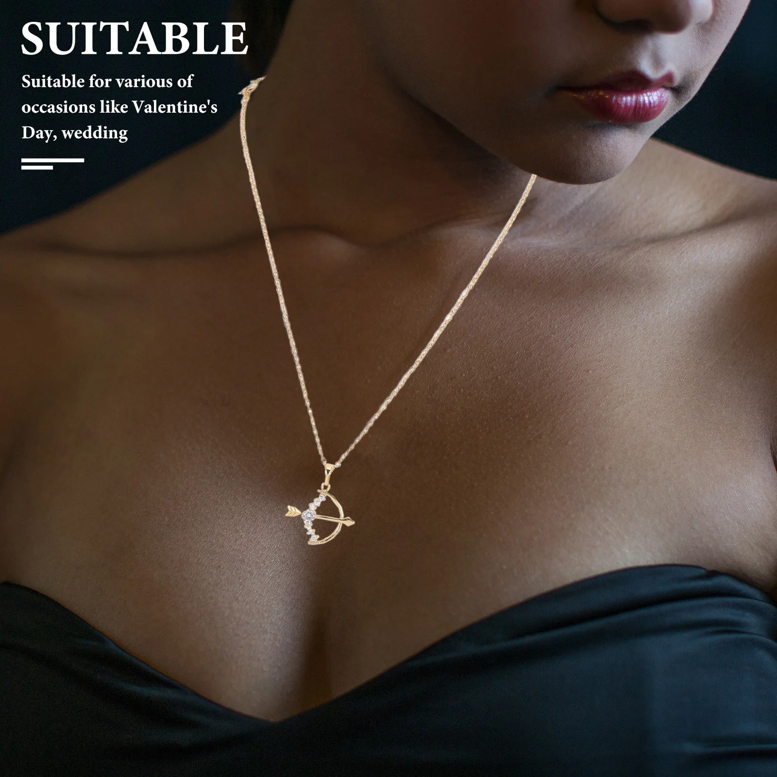 Цирконовое ожерелье с бантом и стрелами, цинконы, женская форма, индивидуальная форма, пирсинг, микро-включая