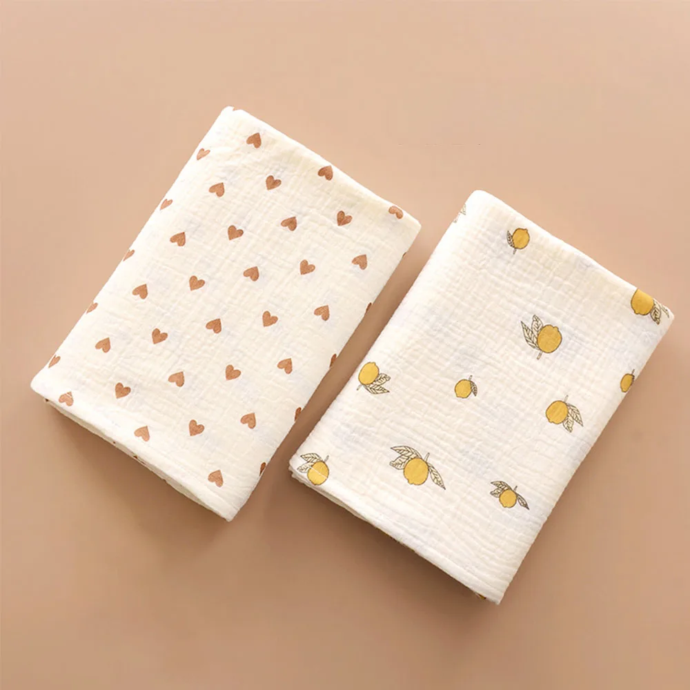 

Cute Cotton Baby Receive Blanket Soft comfortable Ins Baby Blanket 2 Layer Newborn Bath Towel