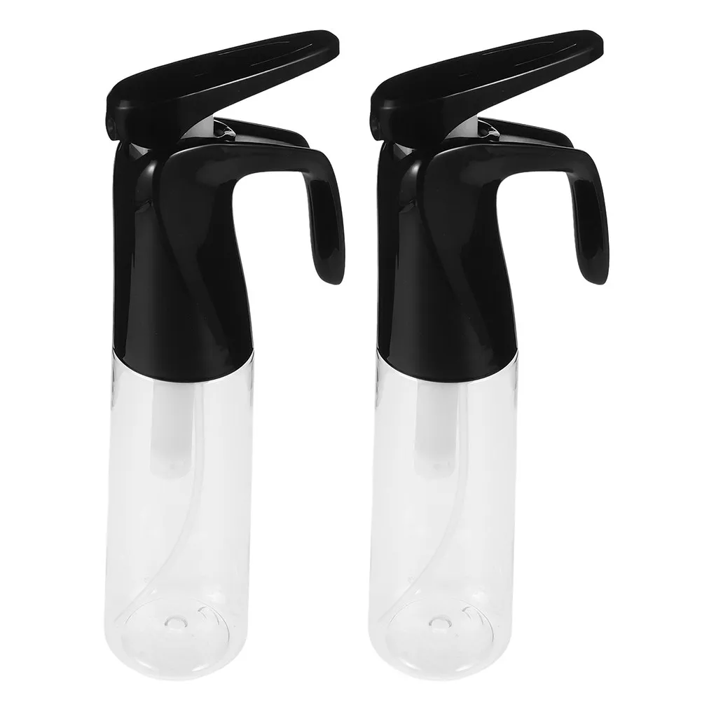 2Pcs Continuous Spray Bottles Refillable Clear Plastic Fine Mist Water Bottles Hair Styling Hydration Cleaning Plants