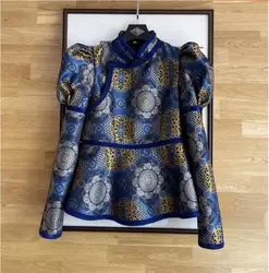 Ethnic Style Women's Long Sleeved Mongolian Stage Clothing Female Jacket