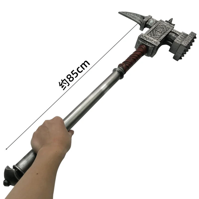 85cm Champion's Rod Tomahawk Melee Hammers Cosplay Game AXE Sky Demon Sword big Props Safety PU Rubber Role Gift boy Toys