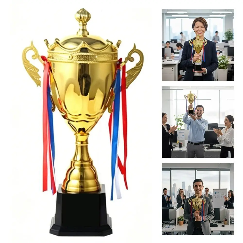 Multi-size Multi-size Gold Trophy Large Size With Lid Winner Award Trophy Metal Cup Customizable Trophy Cup Events