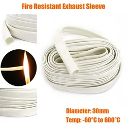 0.6m 2m 3m to 5m 10m 15m Fire Temp Resistant Exhaust Pipe Sleeve Insulation Protection Protect For Diesel Heater