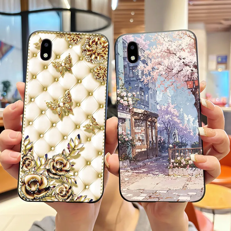 Para ZTE Blade A3 2020/Avid 579 Jelly cubierta negra suave nueva moda patrón astronauta conejo lámpara carcasa