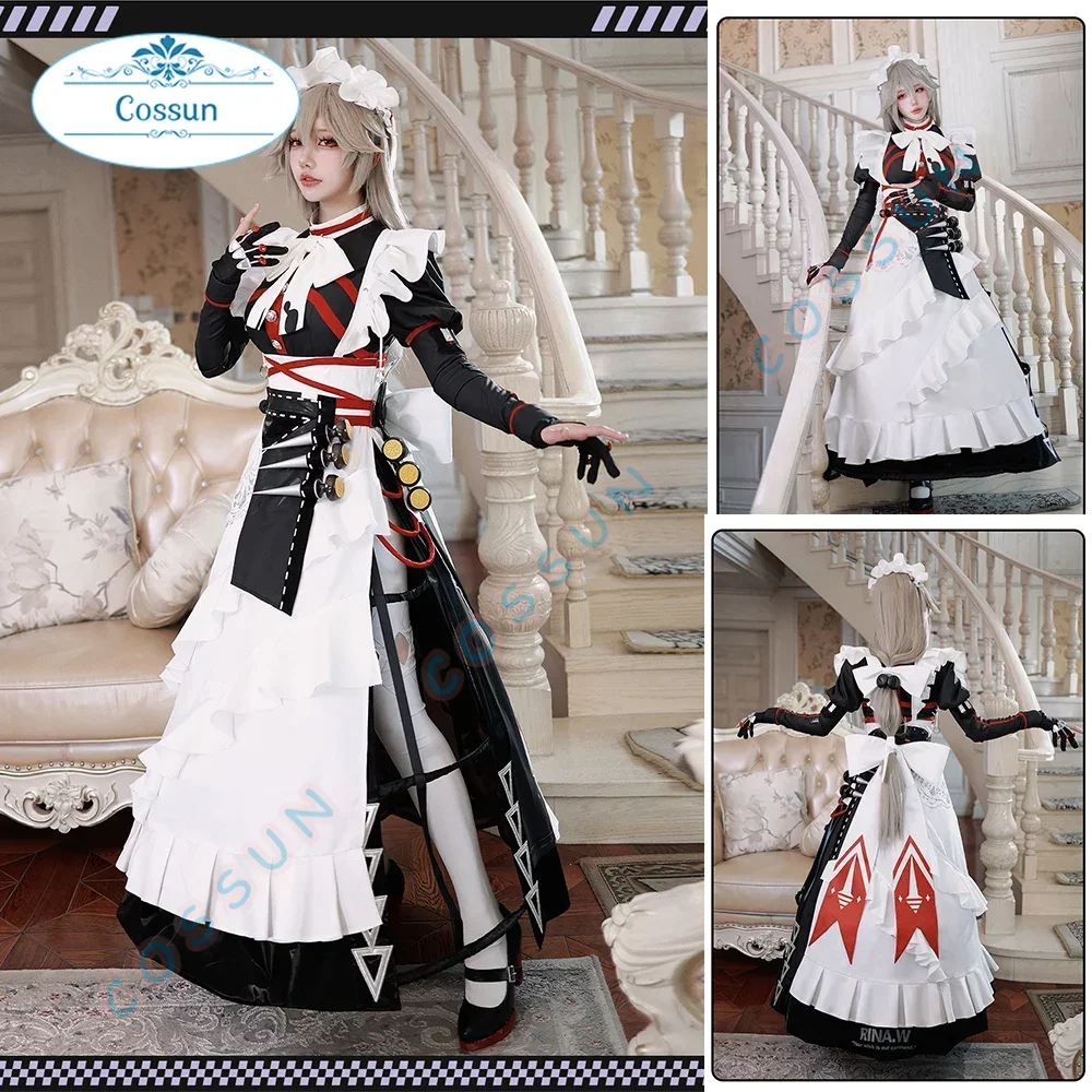 Zenless Zone Zero Alexandrina Sebastiane Cosplay Costume Halloween Game Women Maid Sexy Dress Clothes Outfits Wig