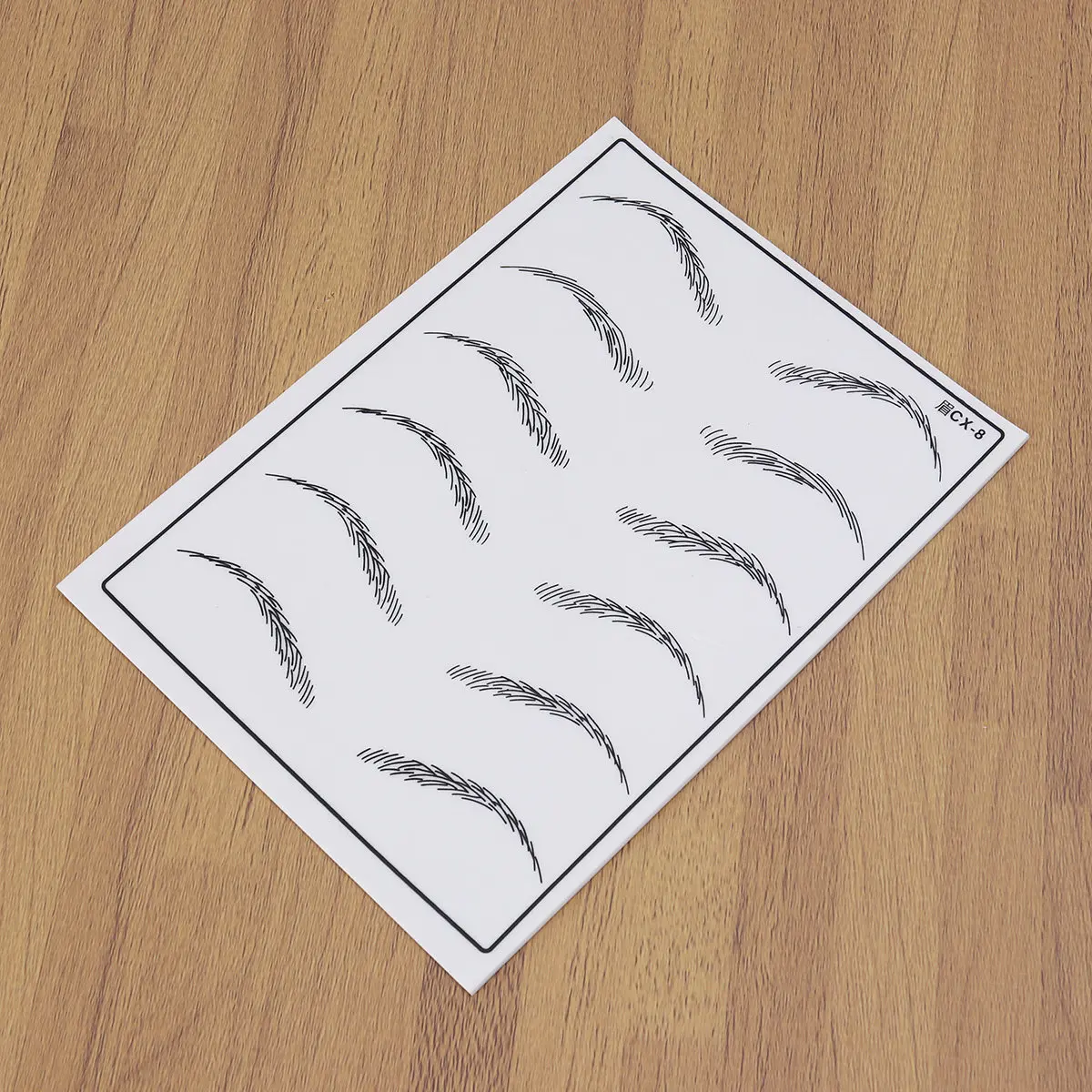 Eyebrow Template Eyebrow Practice Mats 3-Sheet Training Skin Synthetic Fake Microblading Artists