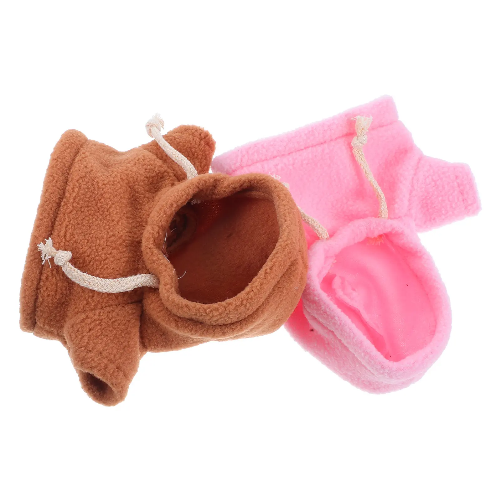 2Pcs Cute Bear Hoodie Clothes for 20Cm Stuffed Animals Soft Comfortable Winter Jacket Replacement Outfit Clothes for Guinea Pigs