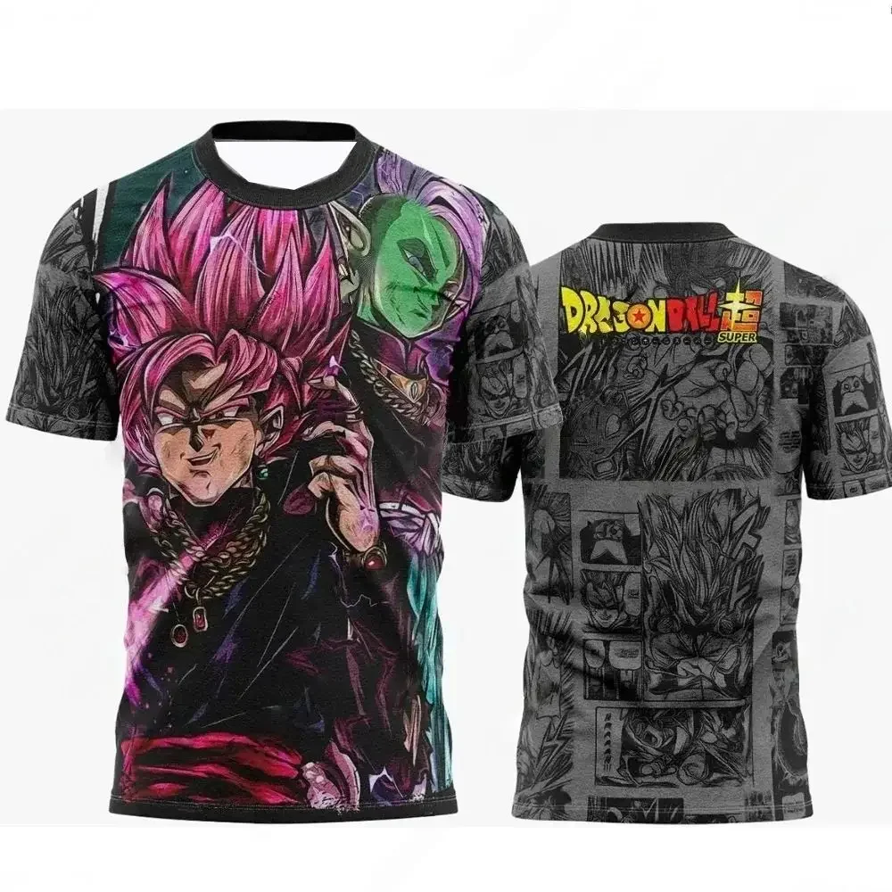 2026 New Japanese Cartoon Dragon Ball Summer T-shirt Adult Men and Women Street Comic Style Casual Short Sleeve Hawaii T-shirt