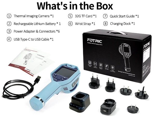 FOTRIC TK6 Thermische Beeldcamera 384x288 IR 40mK -20~550 ° C Handheld Infraroodbeeldcamera 5MP Zichtbaar Industrieel Inspectiemateriaal